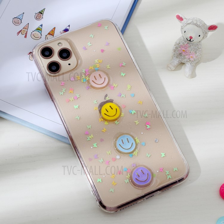 Clear 3D Decor Soft TPU Phone Case Cover for Apple iPhone 11 Pro Max 6.5 inch - Style F-2
