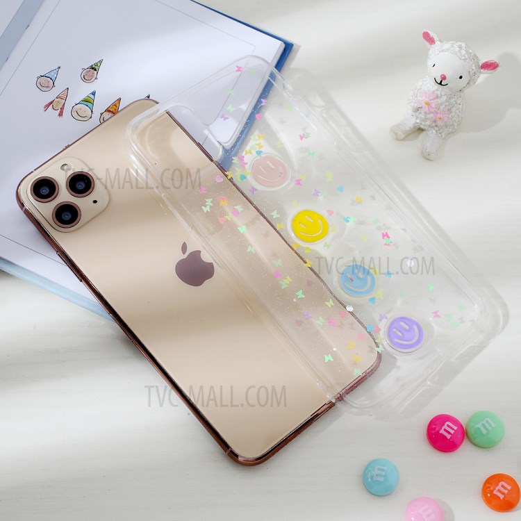 Clear 3D Decor Soft TPU Phone Case Cover for Apple iPhone 11 Pro Max 6.5 inch - Style F-5