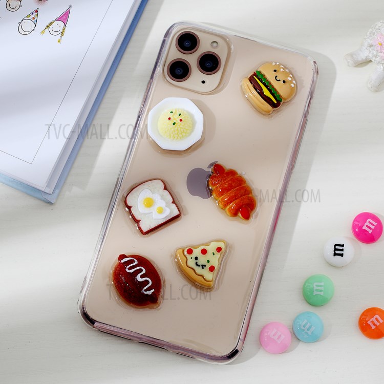 Clear 3D Decor Soft TPU Phone Case Cover for Apple iPhone 11 Pro Max 6.5 inch - Style I-1