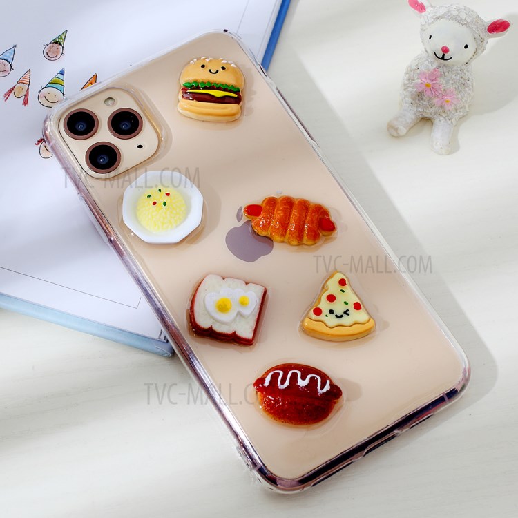 Clear 3D Decor Soft TPU Phone Case Cover for Apple iPhone 11 Pro Max 6.5 inch - Style I-2