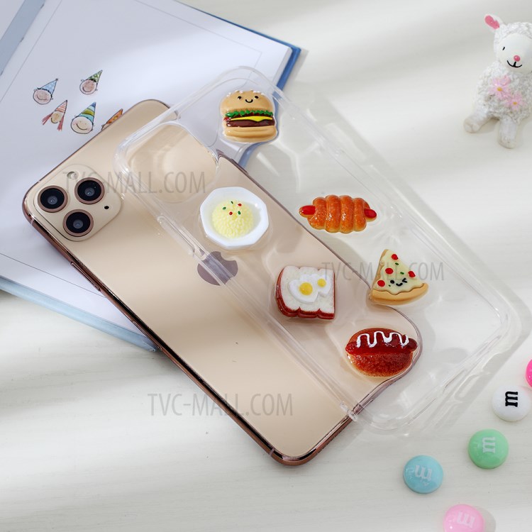 Clear 3D Decor Soft TPU Phone Case Cover for Apple iPhone 11 Pro Max 6.5 inch - Style I-5