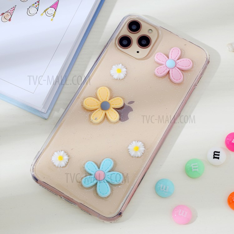Clear 3D Decor Soft TPU Phone Case Cover for Apple iPhone 11 Pro Max 6.5 inch - Style K-1