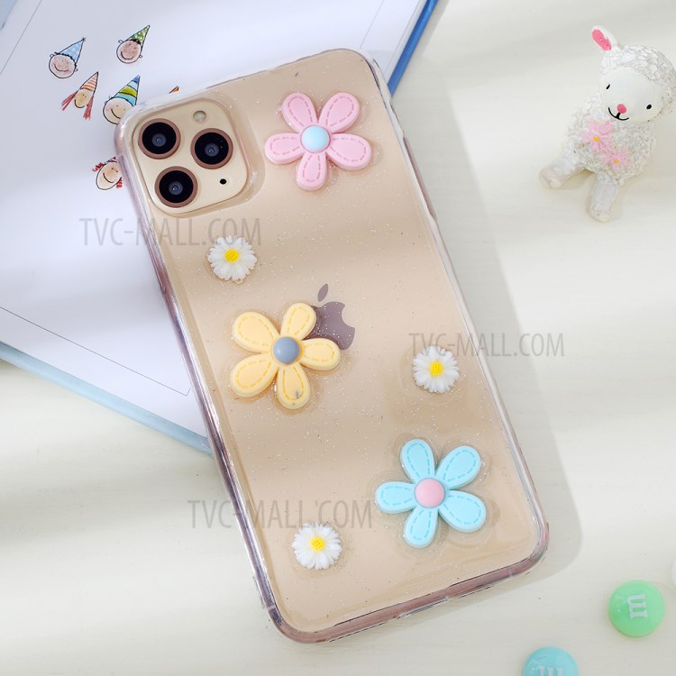 Clear 3D Decor Soft TPU Phone Case Cover for Apple iPhone 11 Pro Max 6.5 inch - Style K-2