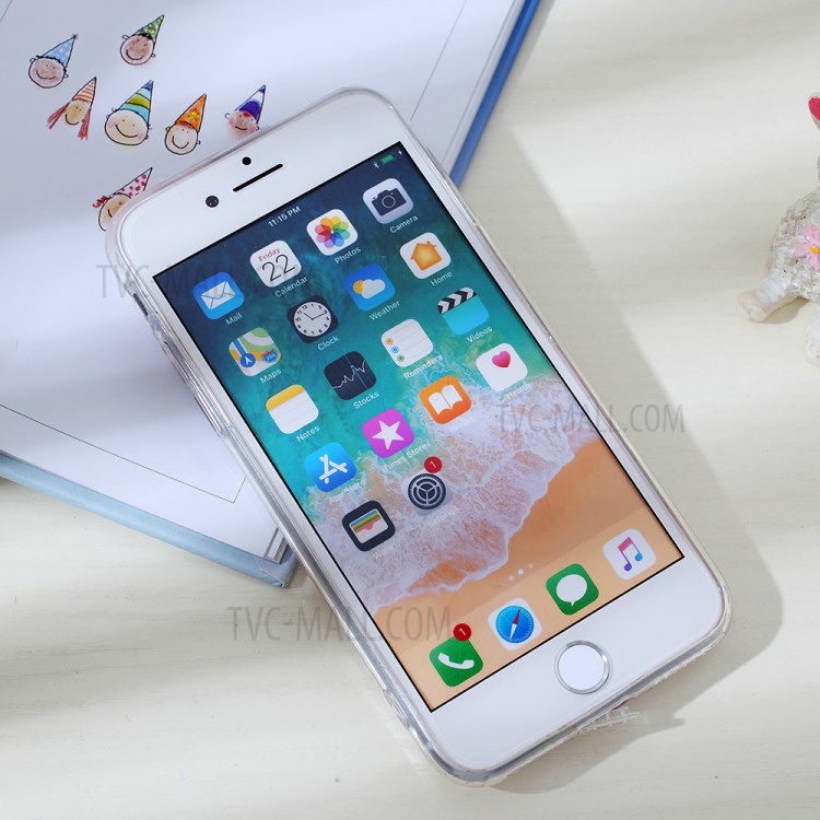 Clear 3D Decor Soft TPU Phone Cover Case for Apple iPhone 8/7/SE (2nd Generation) - Style A-5