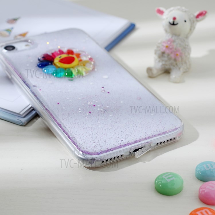 Clear 3D Decor Soft TPU Phone Cover Case for Apple iPhone 8/7/SE (2nd Generation) - Style D-4
