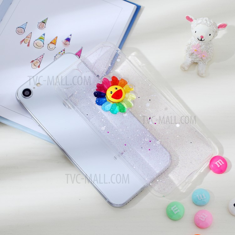 Clear 3D Decor Soft TPU Phone Cover Case for Apple iPhone 8/7/SE (2nd Generation) - Style D-5
