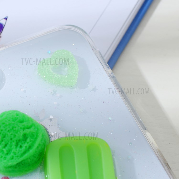 Clear 3D Decor Soft TPU Phone Cover Case for Apple iPhone 8/7/SE (2nd Generation) - Style E-3