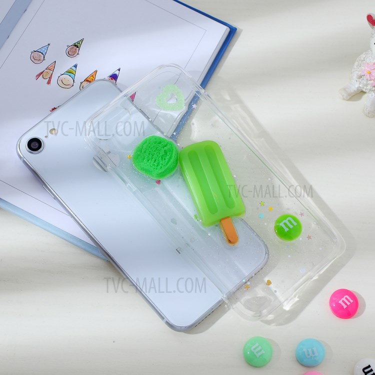 Clear 3D Decor Soft TPU Phone Cover Case for Apple iPhone 8/7/SE (2nd Generation) - Style E-5