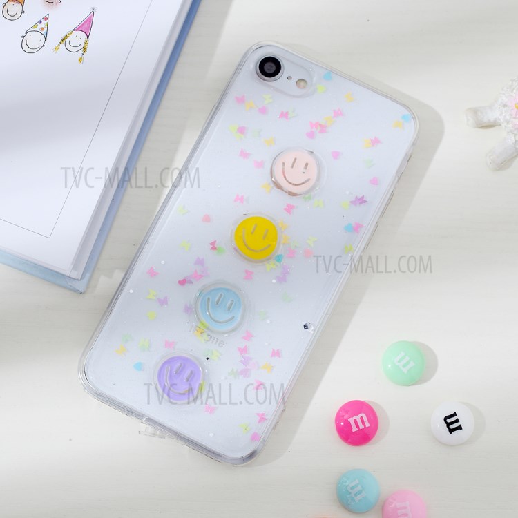 Clear 3D Decor Soft TPU Phone Cover Case for Apple iPhone 8/7/SE (2nd Generation) - Style H-1