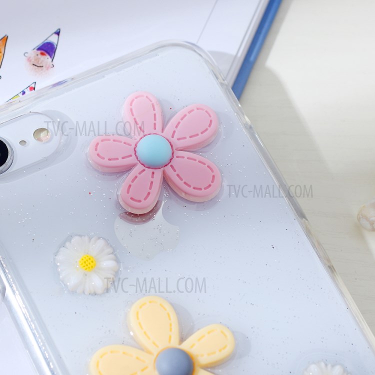 Clear 3D Decor Soft TPU Phone Cover Case for Apple iPhone 8/7/SE (2nd Generation) - Style K-3
