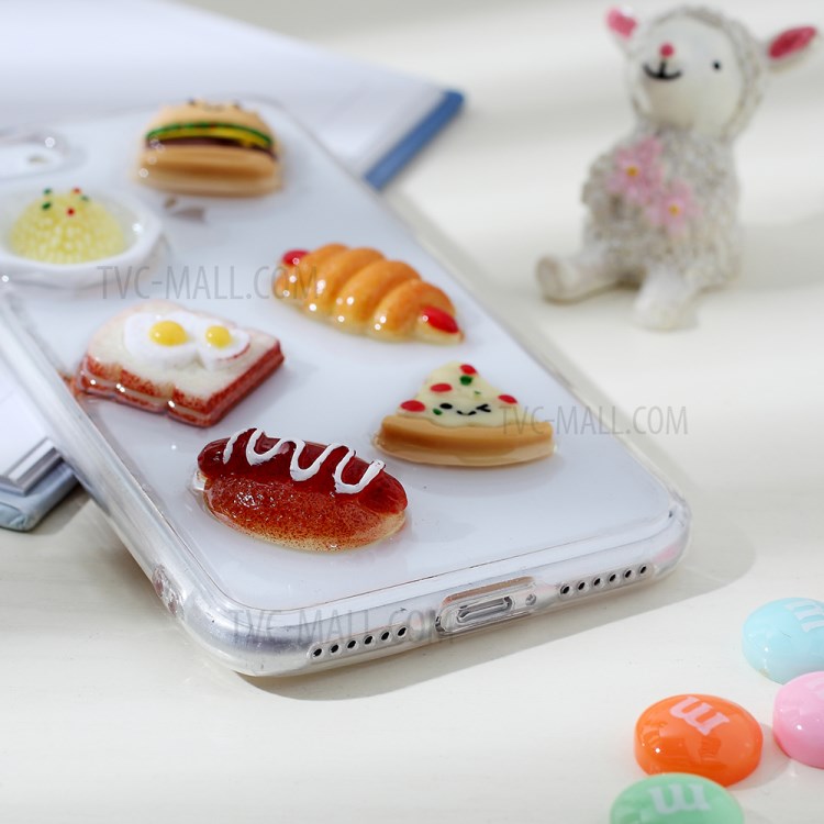 Clear 3D Decor Soft TPU Phone Cover Case for Apple iPhone 8/7/SE (2nd Generation) - Style N-4