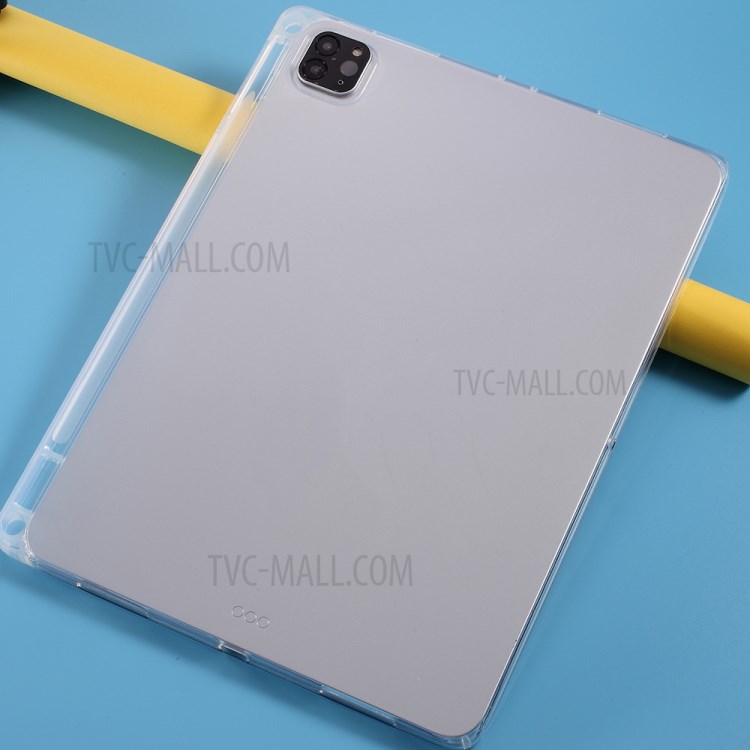 Clear TPU Telephip Cover Con Soporte Para Bolígrafo Para Ipad Pro 12.9 Pulgadas (2021)/(2020)/(2018)