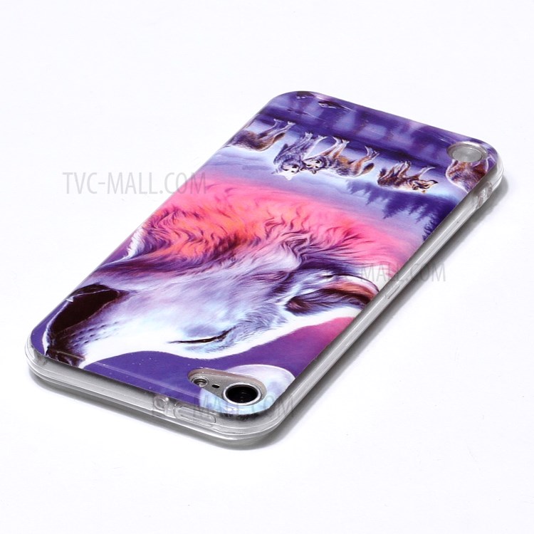 Noctilucent Patterned IMD TPU Shell Case for iPod Touch (2019)/6/5 - Howling Wolf-3