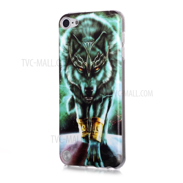 Noctilucent Patterned IMD TPU Shell Case for iPod Touch (2019)/6/5 - Wolf-2