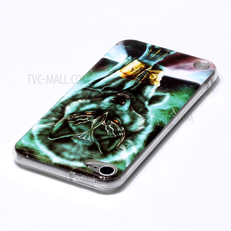 Noctilucent Patterned IMD TPU Shell Case for iPod Touch (2019)/6/5 - Wolf-3