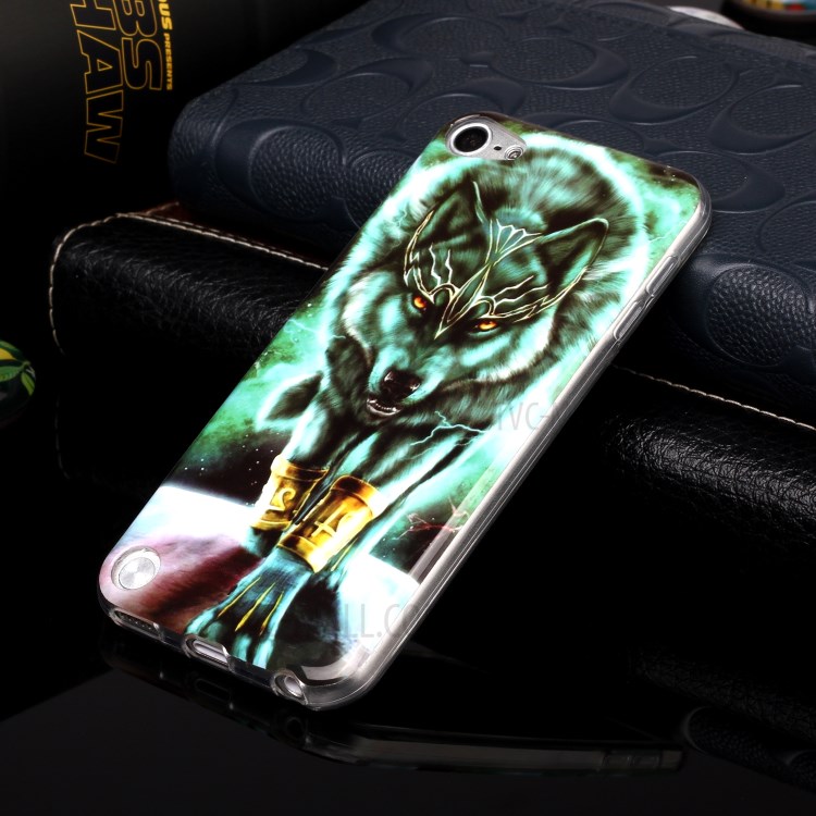 Noctilucent Patterned IMD TPU Shell Case for iPod Touch (2019)/6/5 - Wolf-4