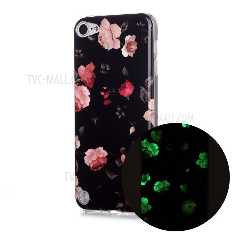 Noctilucent Patterned IMD TPU Shell Case for iPod Touch (2019)/6/5 - Beautiful Flowers-1