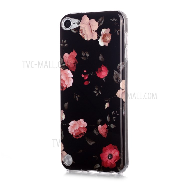 Noctilucent Patterned IMD TPU Shell Case for iPod Touch (2019)/6/5 - Beautiful Flowers-2