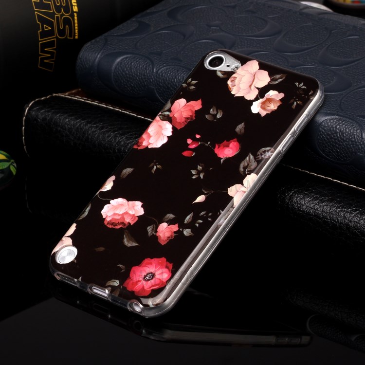 Noctilucent Patterned IMD TPU Shell Case for iPod Touch (2019)/6/5 - Beautiful Flowers-4