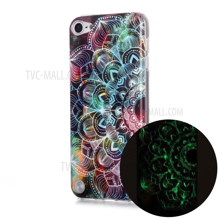 Noctilucent Patterned IMD TPU Shell Case for iPod Touch (2019)/6/5 - Mandala Flower-1