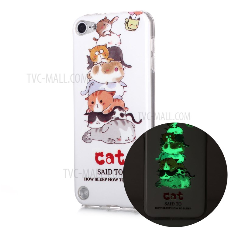 Noctilucent Patterned IMD TPU Shell Case for iPod Touch (2019)/6/5 - Cats-1