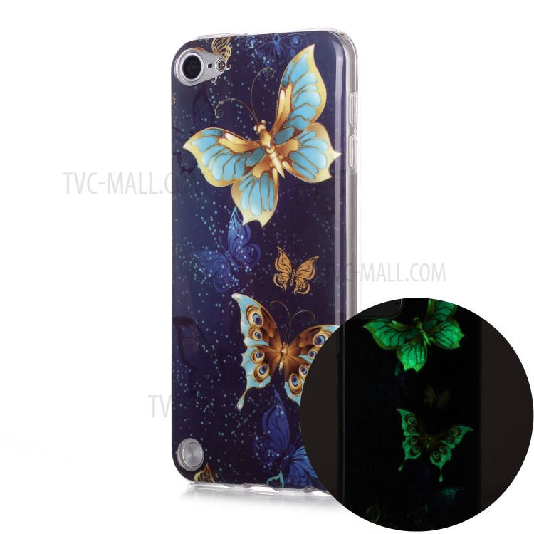 Noctilucent Patterned IMD TPU Shell Case for iPod Touch (2019)/6/5 - Vivid Butterfly-1