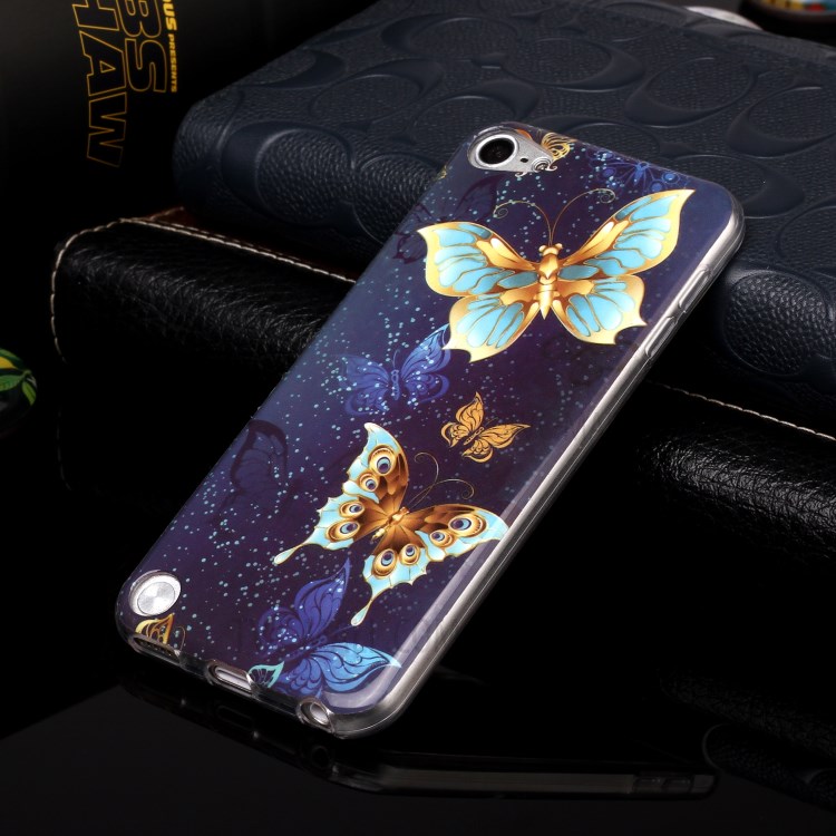 Noctilucent Patterned IMD TPU Shell Case for iPod Touch (2019)/6/5 - Vivid Butterfly-4