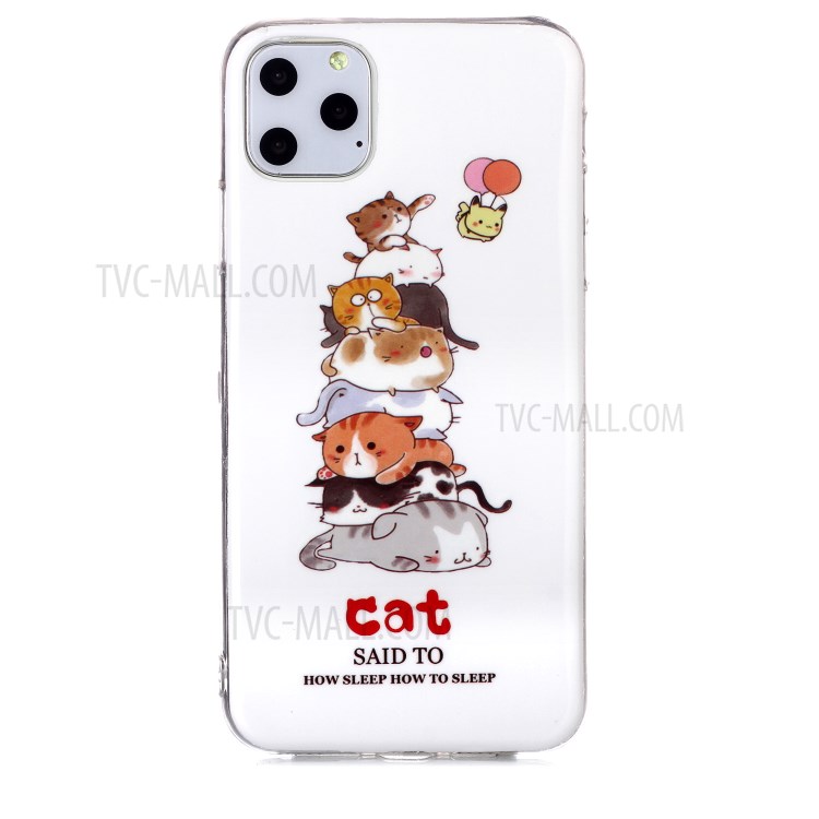 Noctilucent IMD TPU Back Shell for iPhone 11 Pro Max 6.5 inch - Cats-2