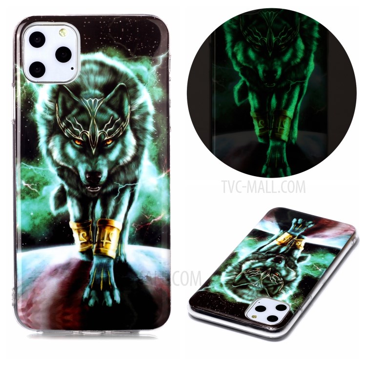 Noctilucent IMD TPU Back Shell for iPhone 11 Pro Max 6.5 inch - Fierce Wolf-1