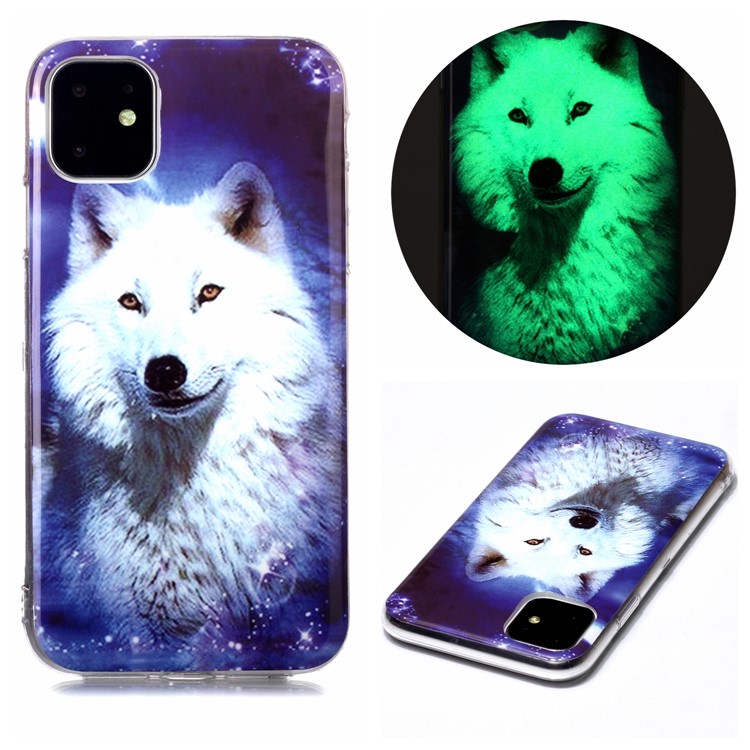 Noctilucent Patterned IMD TPU Back Case for iPhone 11 6.1 inch - Dog-1