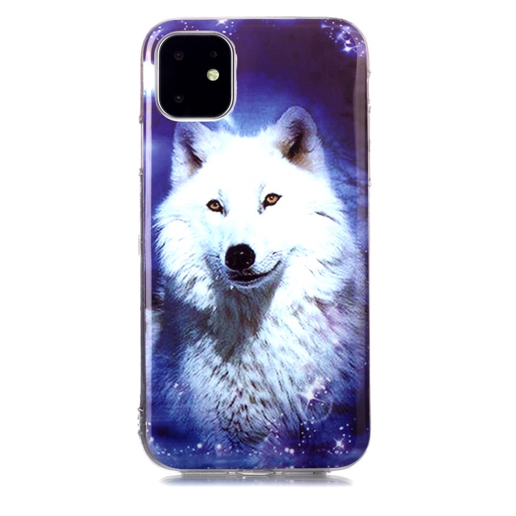 Noctilucent Patterned IMD TPU Back Case for iPhone 11 6.1 inch - Dog-2