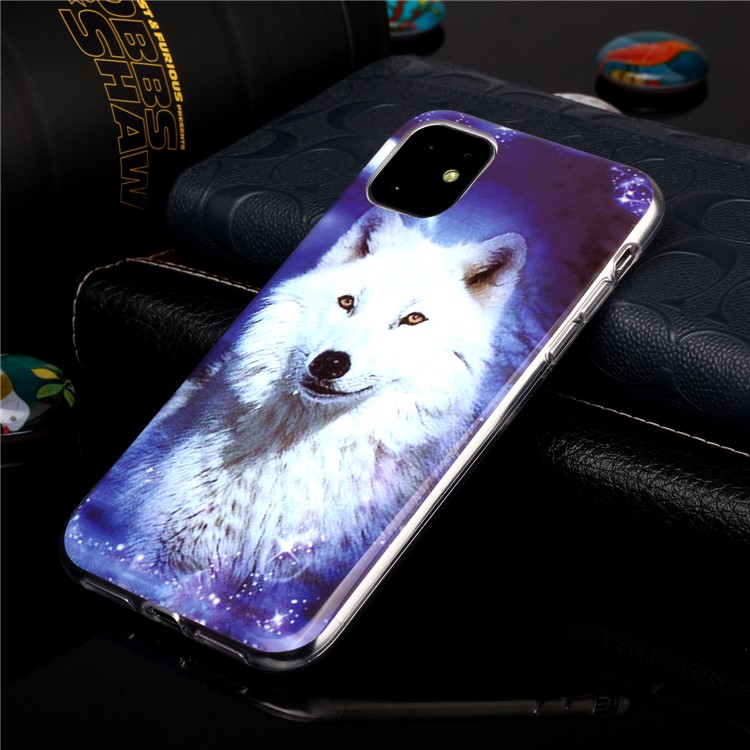 Noctilucent Patterned IMD TPU Back Case for iPhone 11 6.1 inch - Dog-4