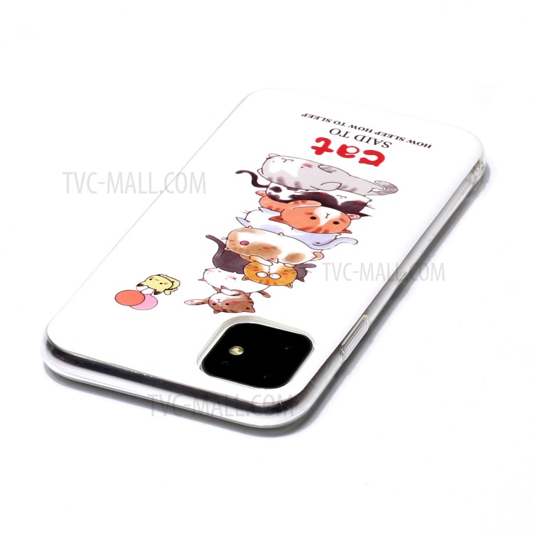 Noctilucent Patterned IMD TPU Back Case for iPhone 11 6.1 inch - Cats-3