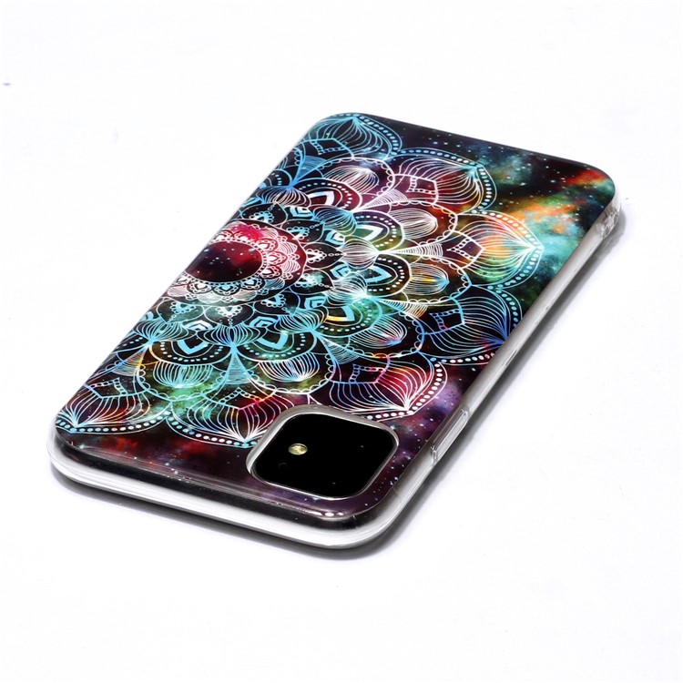Noctilucent Patterned IMD TPU Back Case for iPhone 11 6.1 inch - Mandala Flower-3