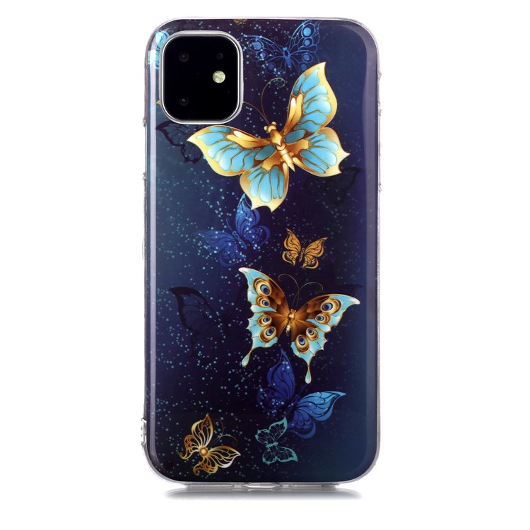 Noctilucent Patterned IMD TPU Back Case for iPhone 11 6.1 inch - Vivid Butterfly-2