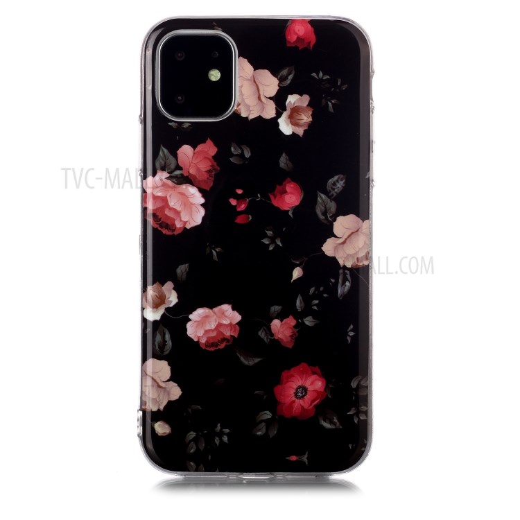 Noctilucent Patterned IMD TPU Back Case for iPhone 11 6.1 inch - Beautiful Flowers-2