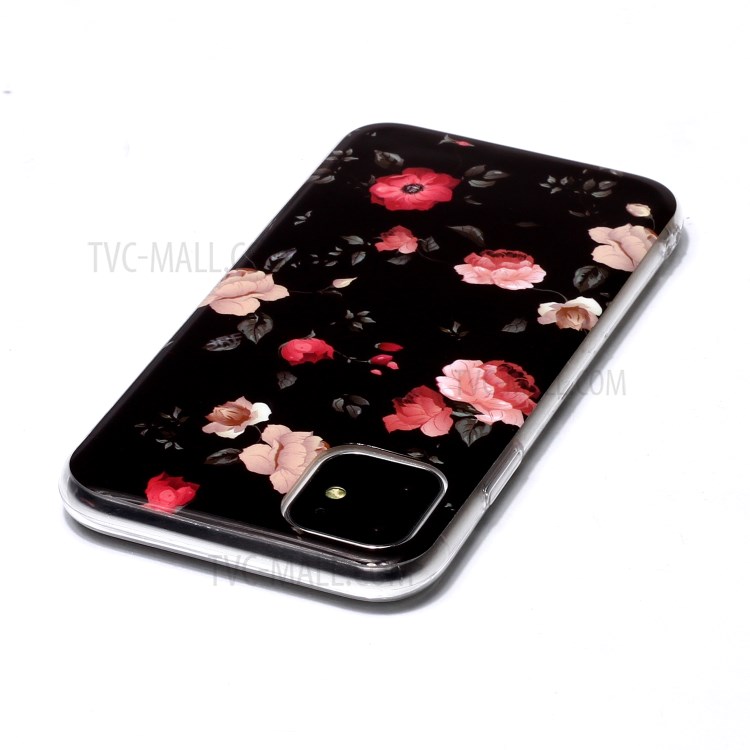 Noctilucent Patterned IMD TPU Back Case for iPhone 11 6.1 inch - Beautiful Flowers-3