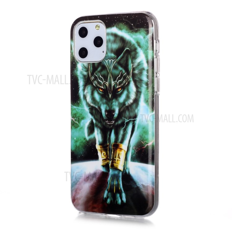 Noctilucent IMD TPU Phone Shell for iPhone 11 Pro 5.8 inch - Fierce Wolf-2