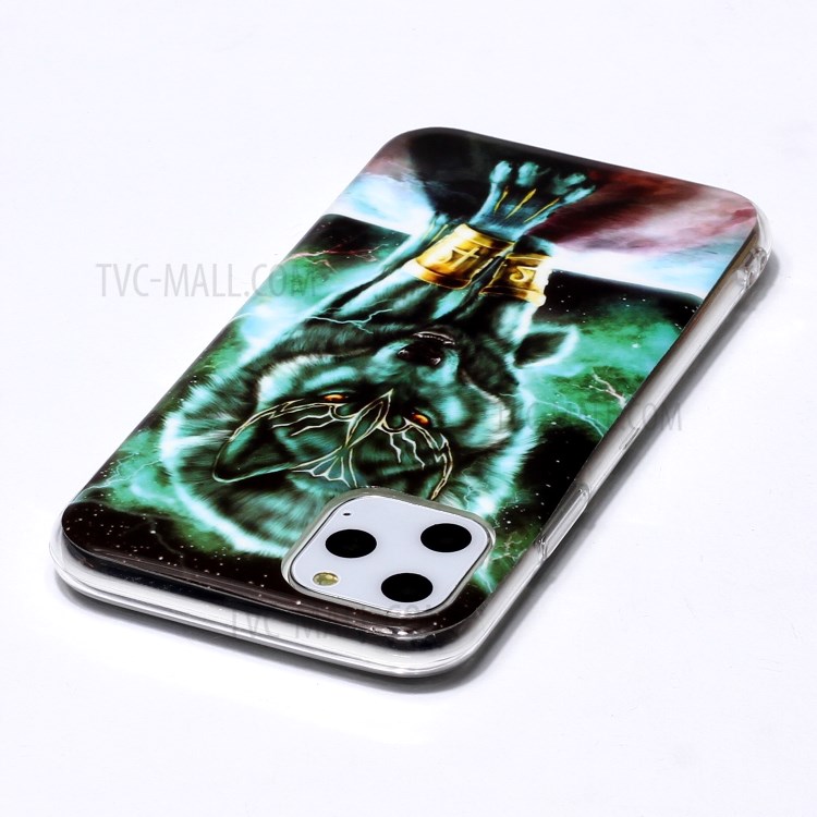 Noctilucent IMD TPU Phone Shell for iPhone 11 Pro 5.8 inch - Fierce Wolf-3