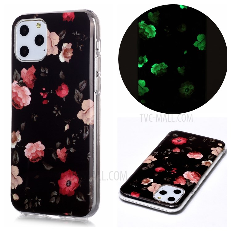Noctilucent IMD TPU Phone Shell for iPhone 11 Pro 5.8 inch - Flower-1