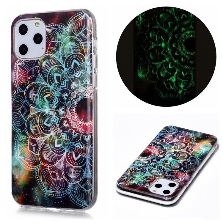Noctilucent IMD TPU Phone Shell for iPhone 11 Pro 5.8 inch - Malanda Flower-1