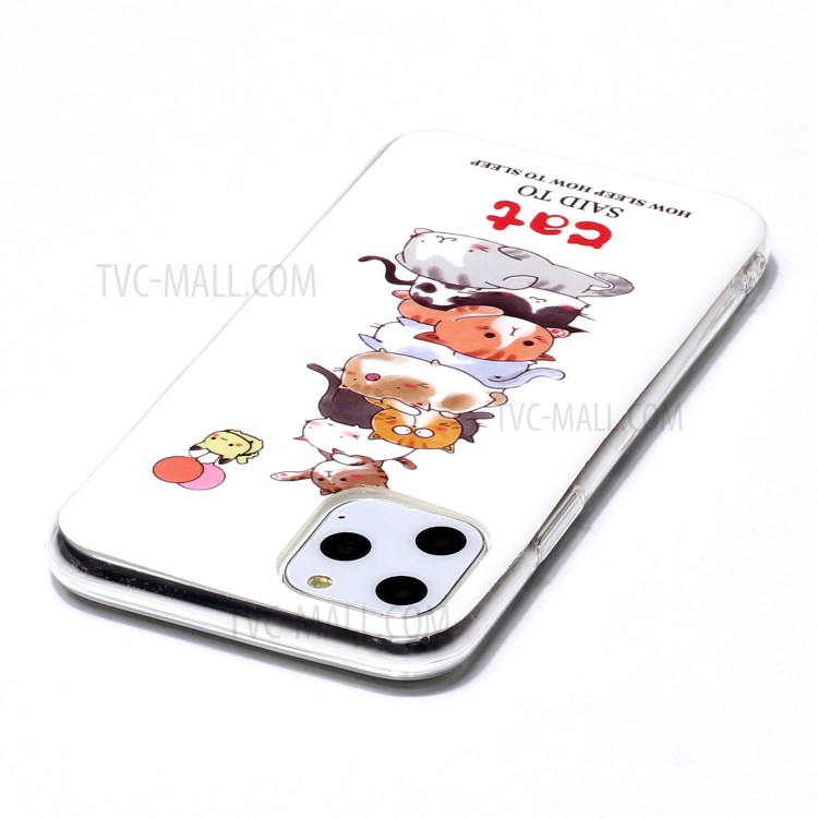 Noctilucent IMD TPU Phone Shell for iPhone 11 Pro 5.8 inch - Cats-3