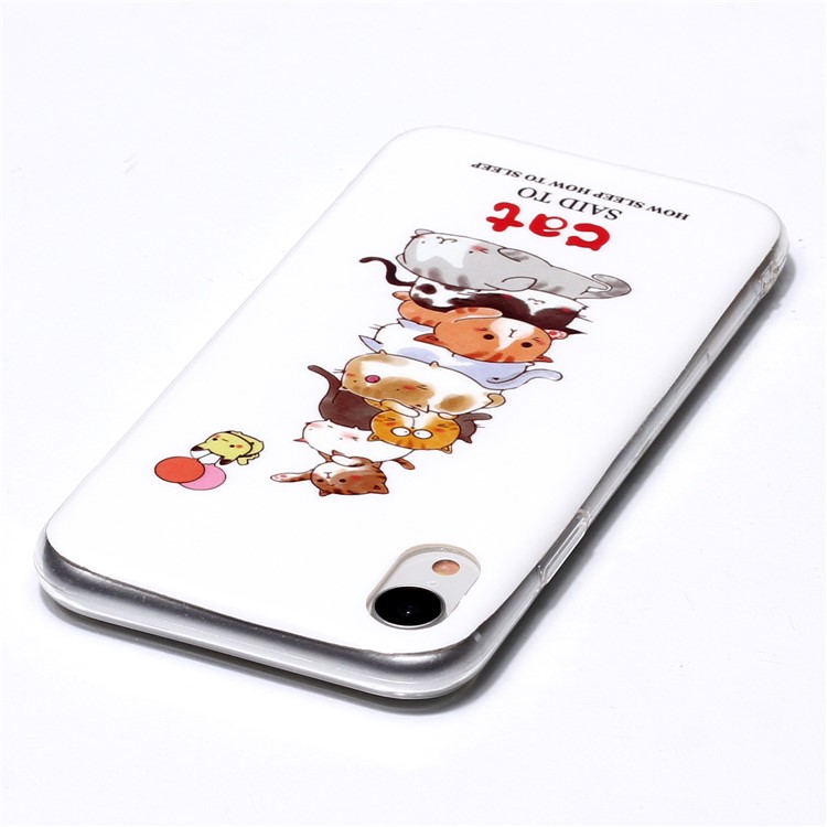 Noctilucent TPU Flexible Phone Case for Apple iPhone XR 6.1 inch - Cats-3