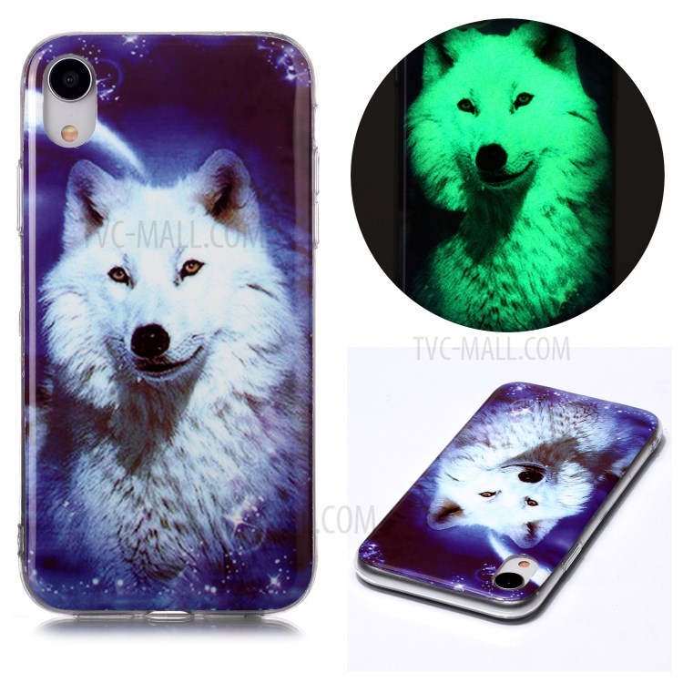 Noctilucent TPU Flexible Phone Case for Apple iPhone XR 6.1 inch - Dog-1