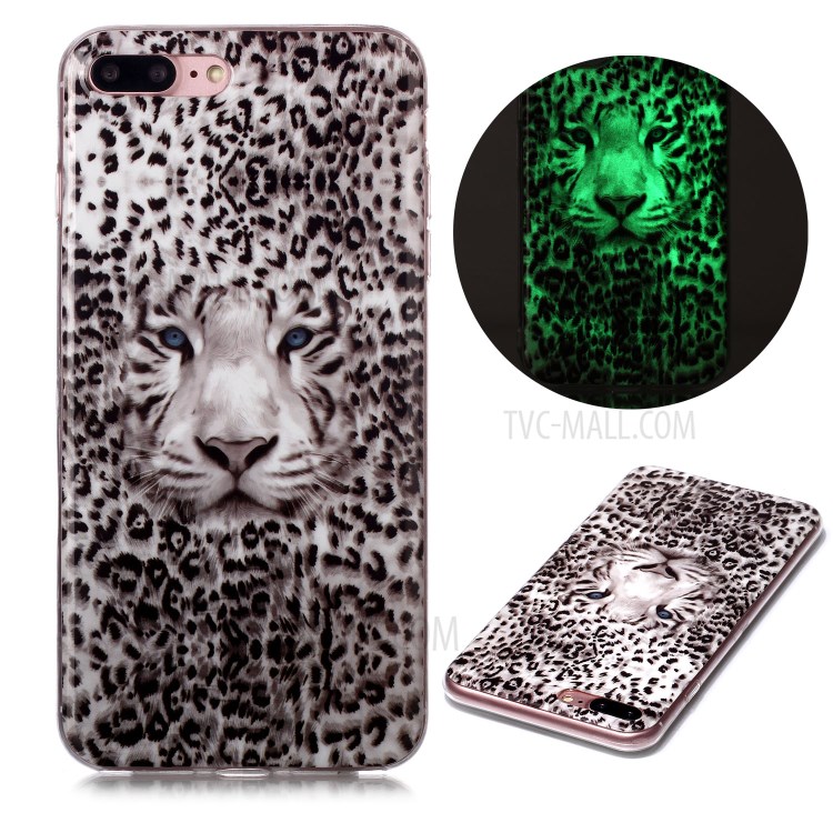 Noctilucent IMD TPU Phone Cover for iPhone 8 Plus/7 Plus 5.5 inch - Leopard-1