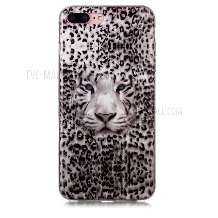 Noctilucent IMD TPU Phone Cover for iPhone 8 Plus/7 Plus 5.5 inch - Leopard-2