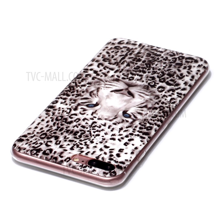 Noctilucent IMD TPU Phone Cover for iPhone 8 Plus/7 Plus 5.5 inch - Leopard-3