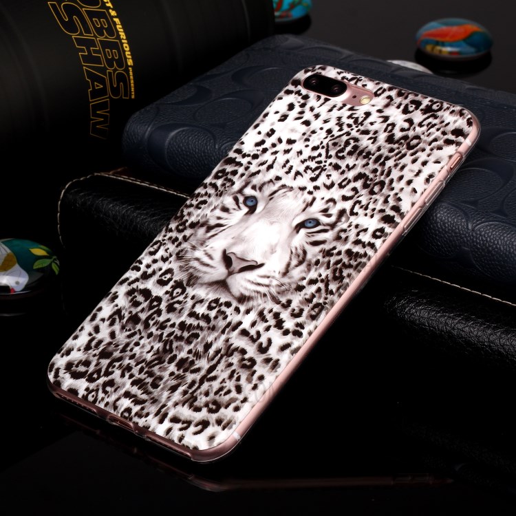 Noctilucent IMD TPU Phone Cover for iPhone 8 Plus/7 Plus 5.5 inch - Leopard-4