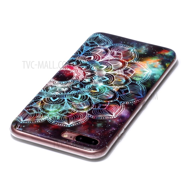 Noctilucent IMD TPU Phone Cover for iPhone 8 Plus/7 Plus 5.5 inch - Mandala Flower-3