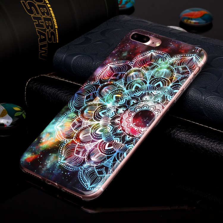 Noctilucent IMD TPU Phone Cover for iPhone 8 Plus/7 Plus 5.5 inch - Mandala Flower-4